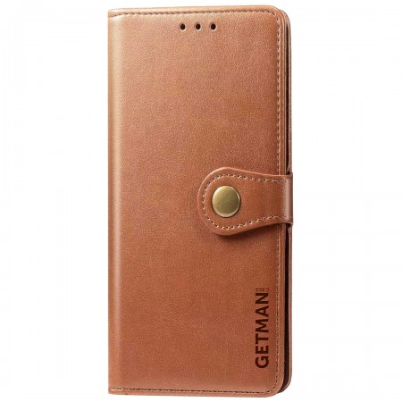 Шкіряний чохол книжка GETMAN Gallant (PU) для Xiaomi Redmi 12C Коричневий (37994)