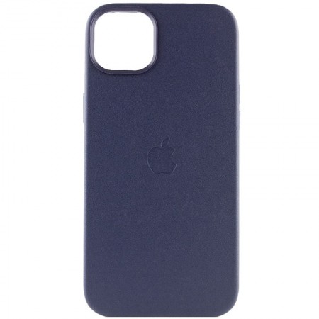 Шкіряний чохол Leather Case (AAA) with MagSafe для Apple iPhone 14 (6.1'') Синий (39958)