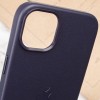 Шкіряний чохол Leather Case (AAA) with MagSafe для Apple iPhone 14 (6.1'') Синий (39958)