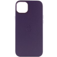 Шкіряний чохол Leather Case (AAA) with MagSafe для Apple iPhone 14 (6.1'') Фіолетовий (39960)
