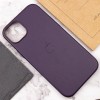 Шкіряний чохол Leather Case (AAA) with MagSafe для Apple iPhone 14 (6.1'') Фіолетовий (39960)