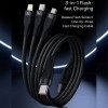 Дата кабель Baseus Flash Series 2 USB to MicroUSB-Lightning-Type-C 100W (1.2m) (CASS03000) Чорний (38620)
