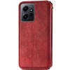 Шкіряний чохол книжка GETMAN Cubic (PU) для Xiaomi Redmi Note 12 4G Червоний (38750)