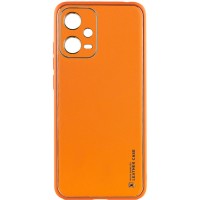Шкіряний чохол Xshield для Xiaomi Poco X5 5G / Redmi Note 12 5G Оранжевый (38785)