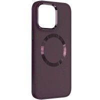 TPU чохол Bonbon Metal Style with MagSafe для Apple iPhone 14 (6.1'') Бордовий (47401)