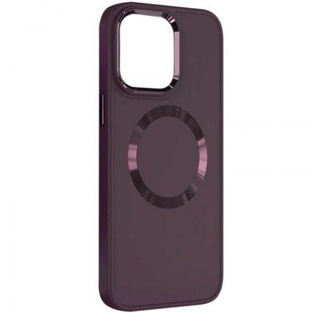 TPU чохол Bonbon Metal Style with MagSafe для Apple iPhone 14 (6.1'') Бордовый (47401)