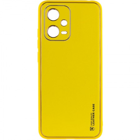 Шкіряний чохол Xshield для Xiaomi Redmi Note 12 Pro 5G Жовтий (40147)