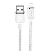 Дата кабель Borofone BX90 Cyber USB to Lightning (1m) Білий (41030)