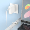 Дата кабель Hoco U109 Type-C to Type-C 100W (1.2m) Білий (41042)