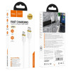 Дата кабель Hoco U109 Type-C to Type-C 100W (1.2m) Білий (41042)