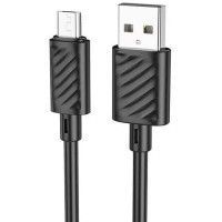 Дата кабель Hoco X88 Gratified USB to Micro-USB (1m) Чорний (41048)