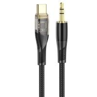 Аудіо кабель Aux Hoco UPA25 (AUX 3.5 to Type-C) (1m) Черный (41058)
