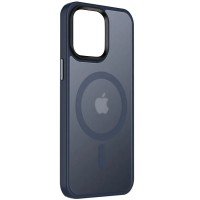 TPU+PC чохол Metal Buttons with MagSafe Colorful для Apple iPhone 14 (6.1'') Синій (39819)