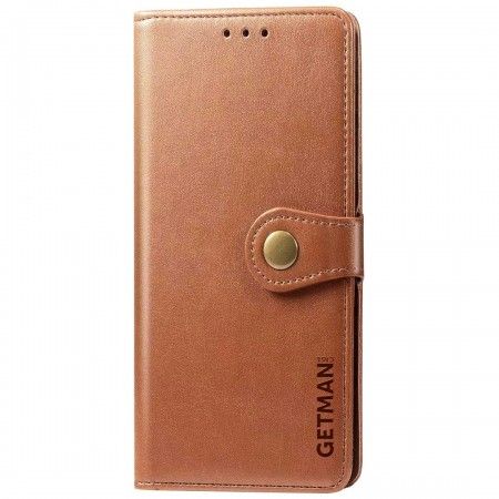 Шкіряний чохол книжка GETMAN Gallant (PU) для Xiaomi Redmi 12 Коричневий (42492)