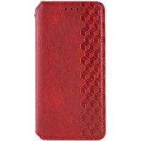 Шкіряний чохол книжка GETMAN Cubic (PU) для Xiaomi Redmi 12 Красный (41953)