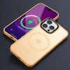 TPU+PC чохол Metal Buttons with MagSafe Colorful для Apple iPhone 12 Pro / 12 (6.1'') Персиковый (40497)
