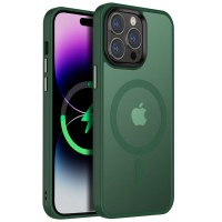 TPU+PC чохол Metal Buttons with MagSafe Colorful для Apple iPhone 12 Pro Max (6.7'') Зелёный (40503)