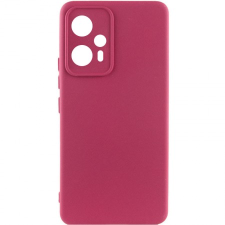 Чохол Silicone Cover Lakshmi Full Camera (A) для Xiaomi Redmi Note 12T Pro Бордовий (40562)