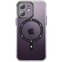 Чохол TPU+PC Colorful with MagSafe для Apple iPhone 12 (6.1'') Черный (41202)