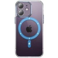 Чохол TPU+PC Colorful with MagSafe для Apple iPhone 12 (6.1'') Голубой (41205)