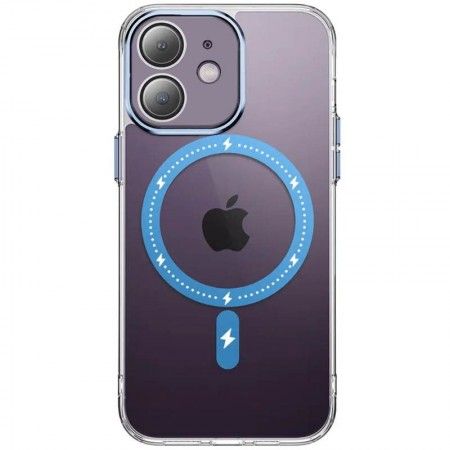 Чохол TPU+PC Colorful with MagSafe для Apple iPhone 12 (6.1'') Голубой (41205)