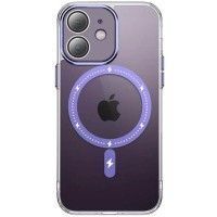 Чохол TPU+PC Colorful with MagSafe для Apple iPhone 12 (6.1'') Пурпурний (41204)