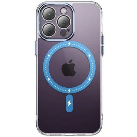 Чохол TPU+PC Colorful with MagSafe для Apple iPhone 12 Pro (6.1'') Блакитний (41208)