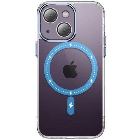Чохол TPU+PC Colorful with MagSafe для Apple iPhone 14 (6.1'') Голубой (41230)