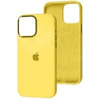 Чохол Silicone Case Metal Buttons (AA) для Apple iPhone 12 Pro / 12 (6.1'') Жовтий (41644)