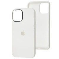 Чохол Silicone Case Metal Buttons (AA) для Apple iPhone 12 Pro / 12 (6.1'') Белый (41647)