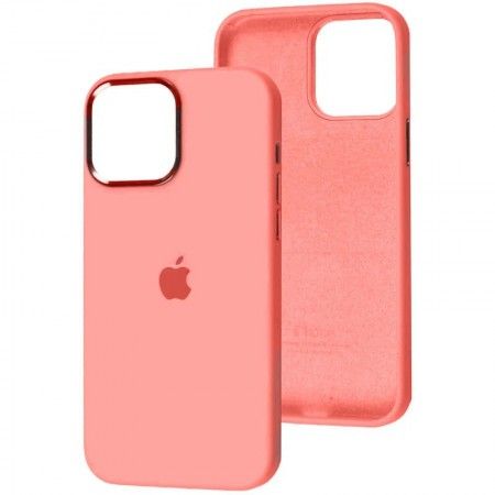 Чохол Silicone Case Metal Buttons (AA) для Apple iPhone 14 (6.1'') Рожевий (41728)