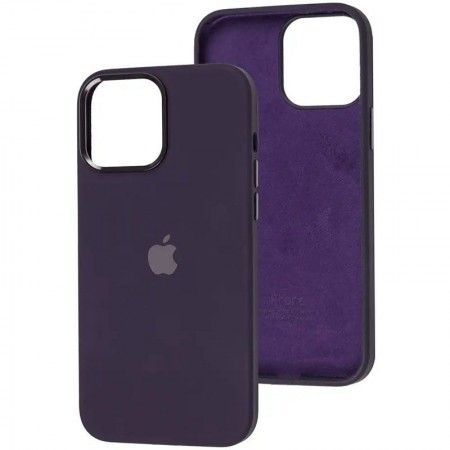 Чохол Silicone Case Metal Buttons (AA) для Apple iPhone 14 (6.1'') Фіолетовий (41732)