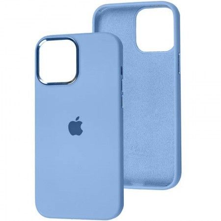 Чохол Silicone Case Metal Buttons (AA) для Apple iPhone 14 (6.1'') Блакитний (41720)