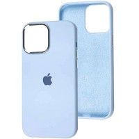 Чохол Silicone Case Metal Buttons (AA) для Apple iPhone 14 (6.1'') Голубой (41721)
