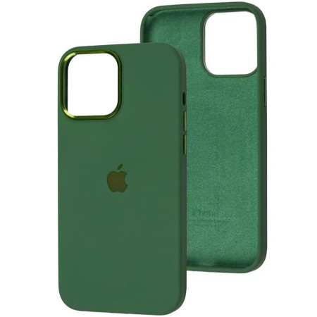 Чохол Silicone Case Metal Buttons (AA) для Apple iPhone 14 (6.1'') Зелений (41723)