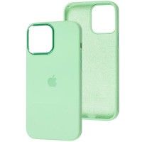 Чохол Silicone Case Metal Buttons (AA) для Apple iPhone 14 (6.1'') Зелёный (41724)