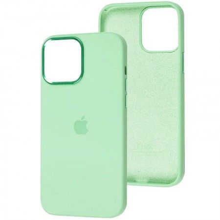 Чохол Silicone Case Metal Buttons (AA) для Apple iPhone 14 (6.1'') Зелений (41724)
