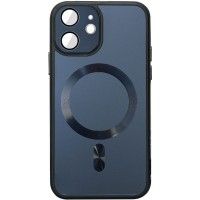 Чохол TPU+Glass Sapphire Midnight with MagSafe для Apple iPhone 12 (6.1'') Черный (42590)
