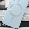 Чохол TPU+Glass Sapphire Midnight with MagSafe для Apple iPhone 12 (6.1'') Блакитний (42582)
