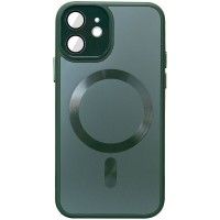 Чохол TPU+Glass Sapphire Midnight with MagSafe для Apple iPhone 12 (6.1'') Зелёный (42583)