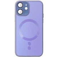 Чохол TPU+Glass Sapphire Midnight with MagSafe для Apple iPhone 12 (6.1'') Бузковий (42587)