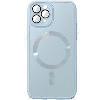Чохол TPU+Glass Sapphire Midnight with MagSafe для Apple iPhone 12 Pro (6.1'') Голубой (44507)