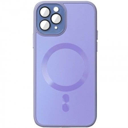Чохол TPU+Glass Sapphire Midnight with MagSafe для Apple iPhone 12 Pro (6.1'') Бузковий (42594)