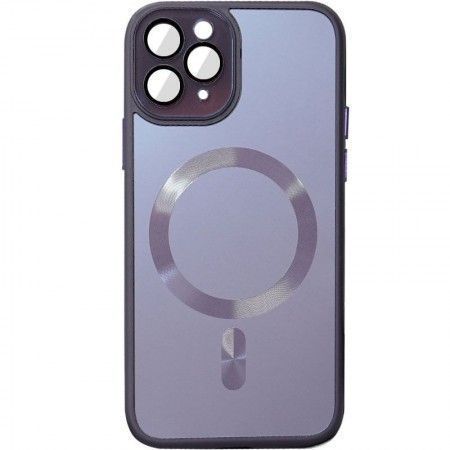 Чохол TPU+Glass Sapphire Midnight with MagSafe для Apple iPhone 12 Pro (6.1'') Фіолетовий (42596)