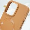 Шкіряний чохол Bonbon Leather Metal Style with MagSafe для Apple iPhone 12 Pro / 12 (6.1'') Коричневый (42323)