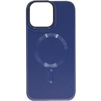 Шкіряний чохол Bonbon Leather Metal Style with MagSafe для Apple iPhone 13 (6.1'') Синій (42347)