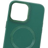 Шкіряний чохол Bonbon Leather Metal Style with MagSafe для Apple iPhone 13 Pro (6.1'') Зелёный (42352)