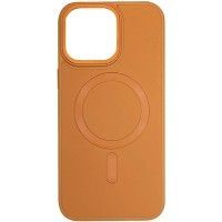 Шкіряний чохол Bonbon Leather Metal Style with MagSafe для Apple iPhone 14 (6.1'') Коричневый (42373)