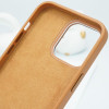 Шкіряний чохол Bonbon Leather Metal Style with MagSafe для Apple iPhone 14 (6.1'') Коричневий (42373)