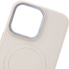 Шкіряний чохол Bonbon Leather Metal Style with MagSafe для Apple iPhone 14 (6.1'') Рожевий (42374)